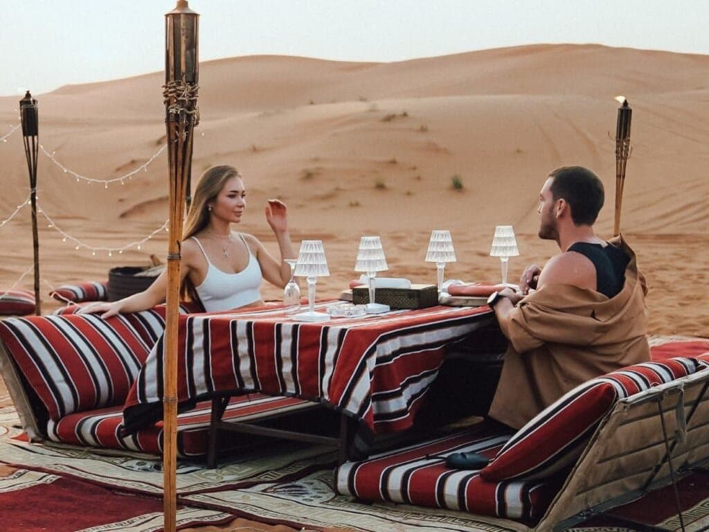 Desert camp dinner