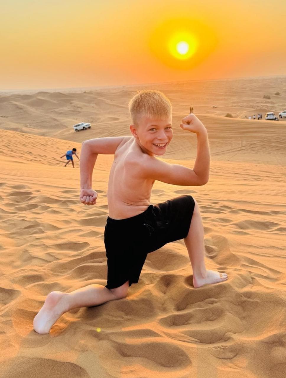 Guest with a desert vehicle