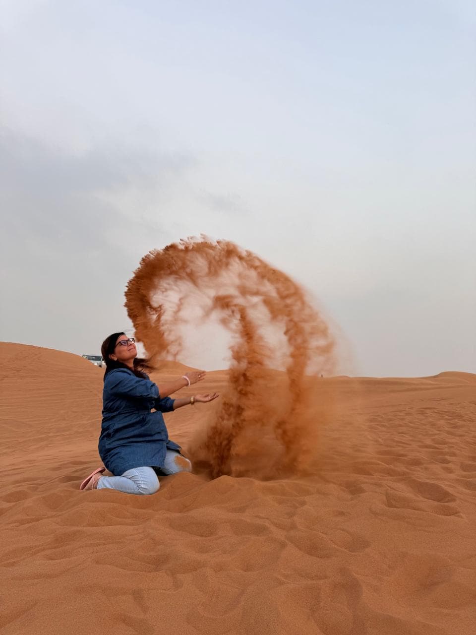 Guest at the desert camp