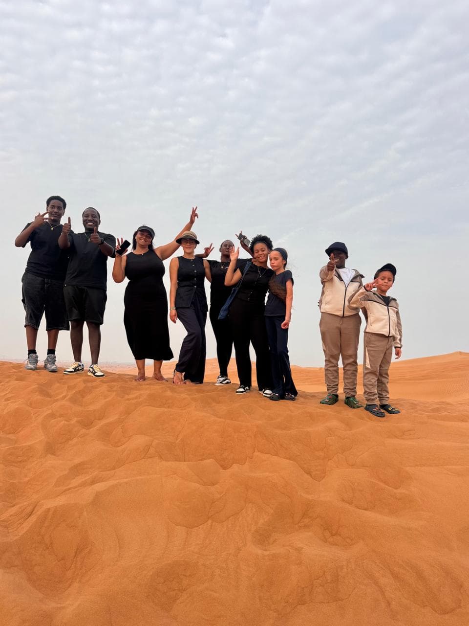 Guests at the desert camp
